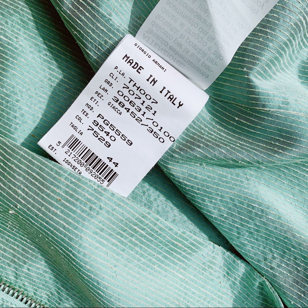 Giorgio Armani Seafoam Green Blazer - Picture 6 of 8